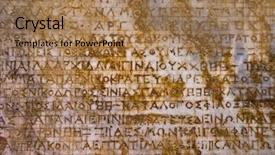  Presentation with greek - Amazing theme having stone background with antique greek backdrop and a coral colored foreground