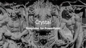  Presentation with lion - Colorful PPT layouts enhanced with stone bas-relief of lion backdrop and a gray colored foreground