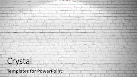  Presentation with illuminated - Presentation design featuring stone blank wall illuminated background and a white colored foreground