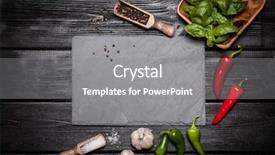  Presentation with wooden board for oktoberfest - Amazing presentation design having stone board with different spices backdrop and a gray colored foreground