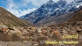  Presentation with himachal pradesh - Cool new presentation with stone-boulders-in-lahaul-valley backdrop and a tawny brown colored foreground