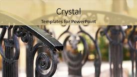  Presentation with close up of a brick - Beautiful presentation theme featuring stone bridge - railings close-up backdrop and a lemonade colored foreground