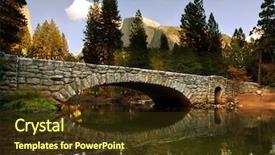  Presentation with yosemite - Cool new theme with stone bridge - yosemite landscapes backdrop and a tawny brown colored foreground
