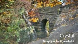  Presentation with woods - Slides consisting of stone bridge in central park in woods new york city midtown manhattan background and a gray colored foreground