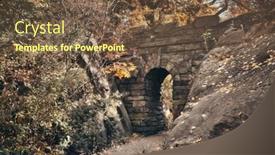  Presentation with woods - Audience pleasing PPT layouts consisting of stone-bridge-in-park backdrop and a tawny brown colored foreground