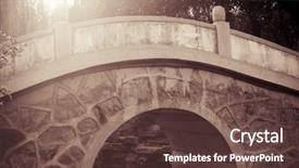  Presentation with sunshine - Colorful theme enhanced with stone bridge in the sunshine backdrop and a tawny brown colored foreground