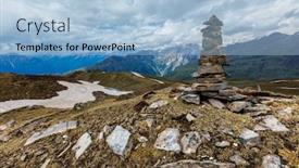  Presentation with himachal pradesh - Amazing theme having stone-cairn-in-himalayas-near backdrop and a light blue colored foreground