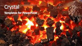  Presentation with charcoal - Amazing PPT theme having stone charcoal fire on bugle backdrop and a tawny brown colored foreground