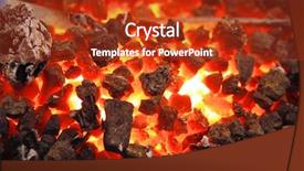  Presentation with charcoal - Amazing theme having stone charcoal fire on bugle backdrop and a crimson colored foreground