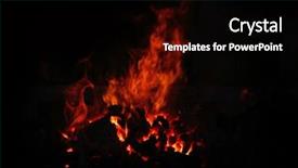  Presentation with charcoal - Audience pleasing slide set consisting of stone charcoal fire on bugle backdrop and a black colored foreground