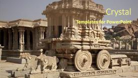  Presentation with hampi - Colorful PPT theme enhanced with stone-chariot-at-vittala-temple backdrop and a tawny brown colored foreground