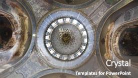  Presentation with interior - Cool new presentation theme with stone columns - interior of the holy sophia backdrop and a gray colored foreground