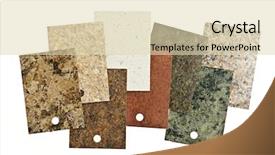  Presentation with superfoods samples - Presentation theme consisting of stone countertops - assorted kitchen counter samples isolated background and a soft green colored foreground