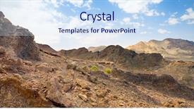 Presentation with desert - Audience pleasing PPT theme consisting of stone-desert-rub-al-khali backdrop and a sky blue colored foreground