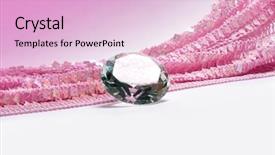  Presentation with fabric - Colorful PPT layouts enhanced with stone fabrication - fashionable pink fabric embroidered sequins backdrop and a lemonade colored foreground