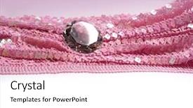  Presentation with fabric - Audience pleasing theme consisting of stone fabrication - fashionable pink fabric embroidered sequins backdrop and a white colored foreground