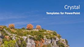  Presentation with region - Cool new slide deck with stone-forest-in-autumn-zagoria backdrop and a  colored foreground