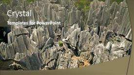  Presentation with stone - Cool new slide deck with stone-forest-shi-lin-national backdrop and a gray colored foreground
