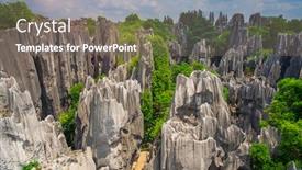  Presentation with rock stone - Beautiful slide set featuring stone-forest-shilin-the-tall backdrop and a gray colored foreground