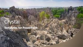  Presentation with tall - PPT layouts having stone-forest-shilin-the-tall background and a gray colored foreground