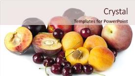  Presentation with apricot - PPT theme enhanced with stone fruits including apricot background and a lemonade colored foreground