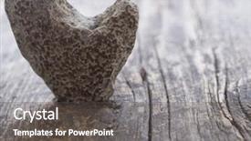  Presentation with wooden heart the slogan - Colorful PPT layouts enhanced with stone heart on the wooden backdrop and a  colored foreground