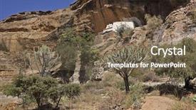  Presentation with ethiopia - Presentation design consisting of stone-hewn church of petro background and a tawny brown colored foreground