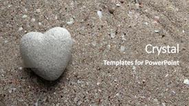  Presentation with sand heart - Presentation theme with arabic - local red sea style architecture background and a light gray colored foreground.