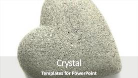  Presentation with shape heart - PPT theme consisting of stone in shape of heart background and a gray colored foreground