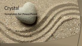  Presentation with zen stone - PPT theme featuring year day 2017 or malaysia background and a ocean colored foreground.