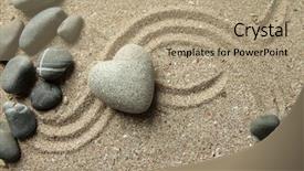  Presentation with zen stone - Cool new presentation design with stone in shape of heart backdrop and a coral colored foreground