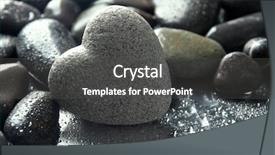  Presentation with leadership stop light - Colorful slide deck enhanced with stone in shape of heart backdrop and a dark gray colored foreground