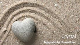  Presentation with zen stone - PPT layouts featuring stone in shape of heart background and a gray colored foreground