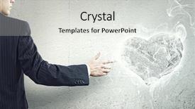  Presentation with shape heart - PPT theme with stone in shape of heart background and a  colored foreground