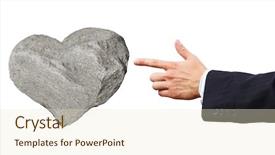  Presentation with clouds in heart shape - Theme featuring stone in shape of heart background and a  colored foreground