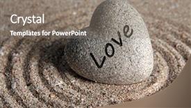  Presentation with zen stone - Cool new slide deck with stone in shape of heart backdrop and a gray colored foreground