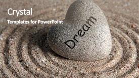  Presentation with zen stone - Amazing slide deck having stone in shape of heart backdrop and a gray colored foreground