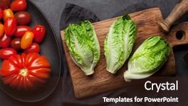  Presentation with view of the salt mine - Slide set enhanced with stone kitchen table top background and a  colored foreground
