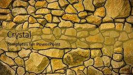  Presentation with stone masonry - Colorful theme enhanced with stone masonry - stonework abstract background texture backdrop and a gold colored foreground