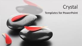  Presentation with spa concept stone - Amazing PPT theme having stone massage spa concept backdrop and a light gray colored foreground