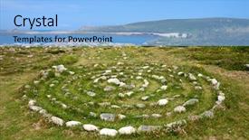  Presentation with maze - PPT layouts with stone maze bryher isles background and a  colored foreground