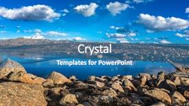  Presentation with mountain lake - Amazing slide set having stone mountain in china backdrop and a teal colored foreground