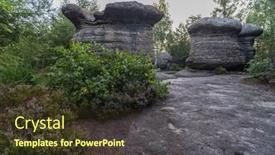  Presentation with czech republic - Slide deck featuring stone-mushrooms-in-a-nature background and a  colored foreground