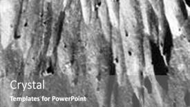  Presentation with water flow - Slides having stone of flow of lava basaltic erose by water background and a gray colored foreground