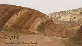  Presentation with stone - Beautiful presentation theme featuring stone-on-atlas-mountain backdrop and a coral colored foreground