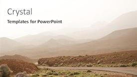  Presentation with stone - Colorful presentation theme enhanced with north africa - stone on atlas mountain backdrop and a white colored foreground