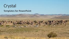  Presentation with singapore city landscape - Audience pleasing slides consisting of stone park - city of rocks landscape backdrop and a  colored foreground