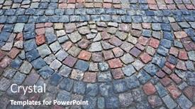  Presentation with pavement - Amazing slide deck having stone-pavement-pattern-abstract-textured backdrop and a gray colored foreground