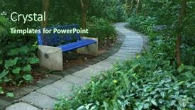  Presentation with pavement - PPT layouts featuring stone-pavement-winding-its-way background and a tawny brown colored foreground