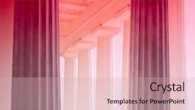  Presentation with greek pillars - Colorful presentation theme enhanced with fresh ripe caribbean red habanero backdrop and a cream colored foreground.